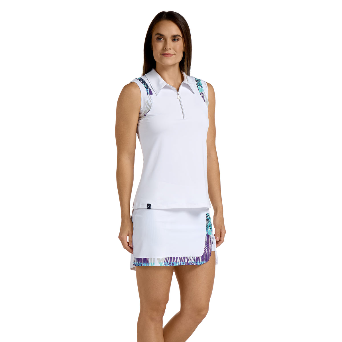 ワンピースその他 Malbon Golf Pleated skirt sleeveless dress WHITE WOMAN M4322 MALBON GOLF Devon Dress - White | Garmentory
