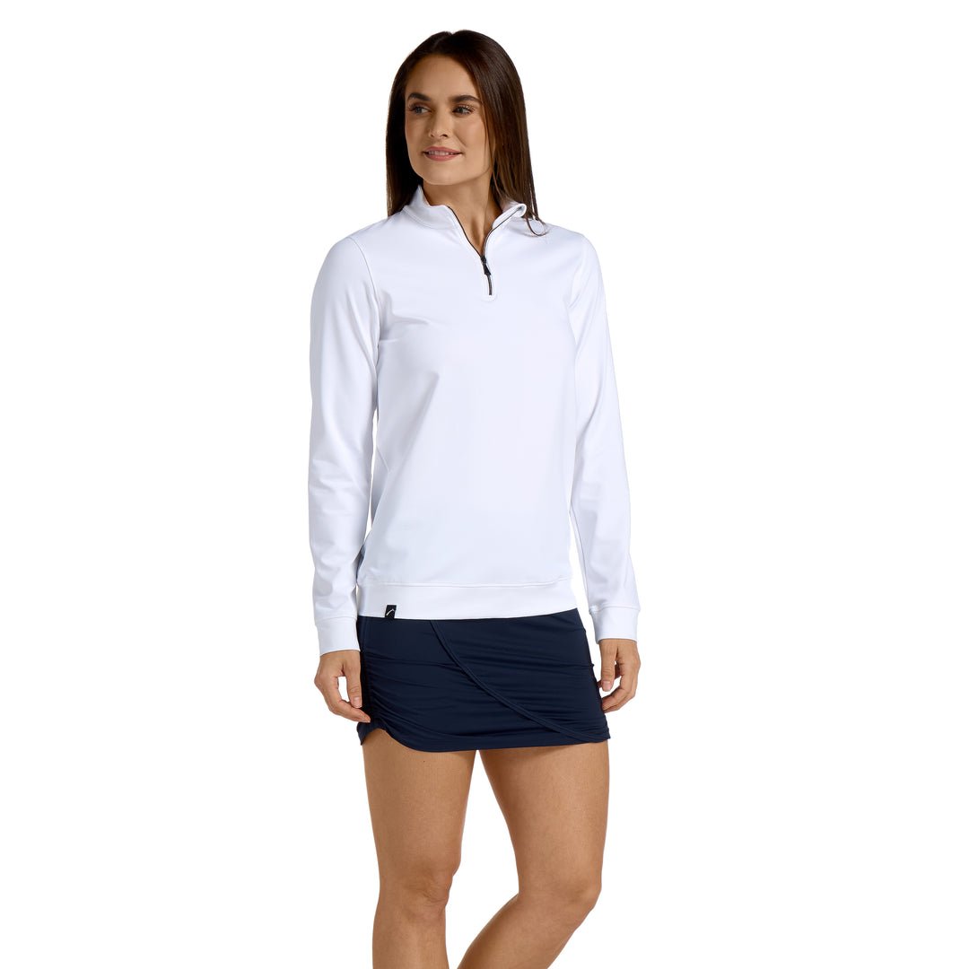 Boyfriend Pullover White - FINAL SALE | Women's Golf | SwingDish
