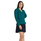 Marley Long Sleeve Dark Teal Top - FINAL SALE