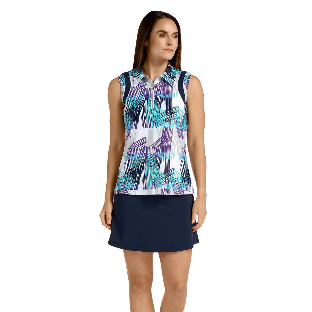 【HAZZYS GOLF】Women's Back Punching Sleeveless /追跡付 PGA TOUR Women's AirFlux™ Solid Sleeveless Golf Polo | Golf