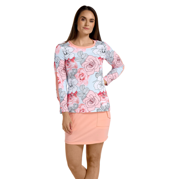 Faye Print Long Sleeve Top - FINAL SALE | Women's Golf
