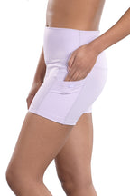 Side Pocket View of Rose Lilac Undershort | Pink Women's Undershort | SwingDish