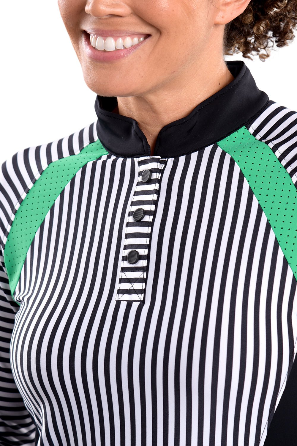 Abby Stripe Long Sleeve Top - SwingDish Women's Golf and Tennis Tops