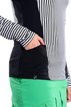 Abby Stripe Long Sleeve Top - SwingDish Women's Golf and Tennis Tops