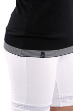 Woman Wearing SwingDish Abigail Black Top Product View 3