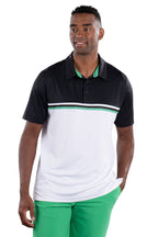 Alex 2 Color Black/White Polo - SwingDish Women's Golf and Tennis TRUE