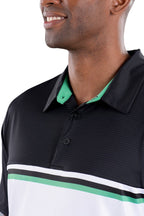 Alex 2 Color Black/White Polo - SwingDish Women's Golf and Tennis TRUE