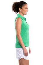 Alma Green Tank Top - SwingDish Women's Golf and Tennis Tops