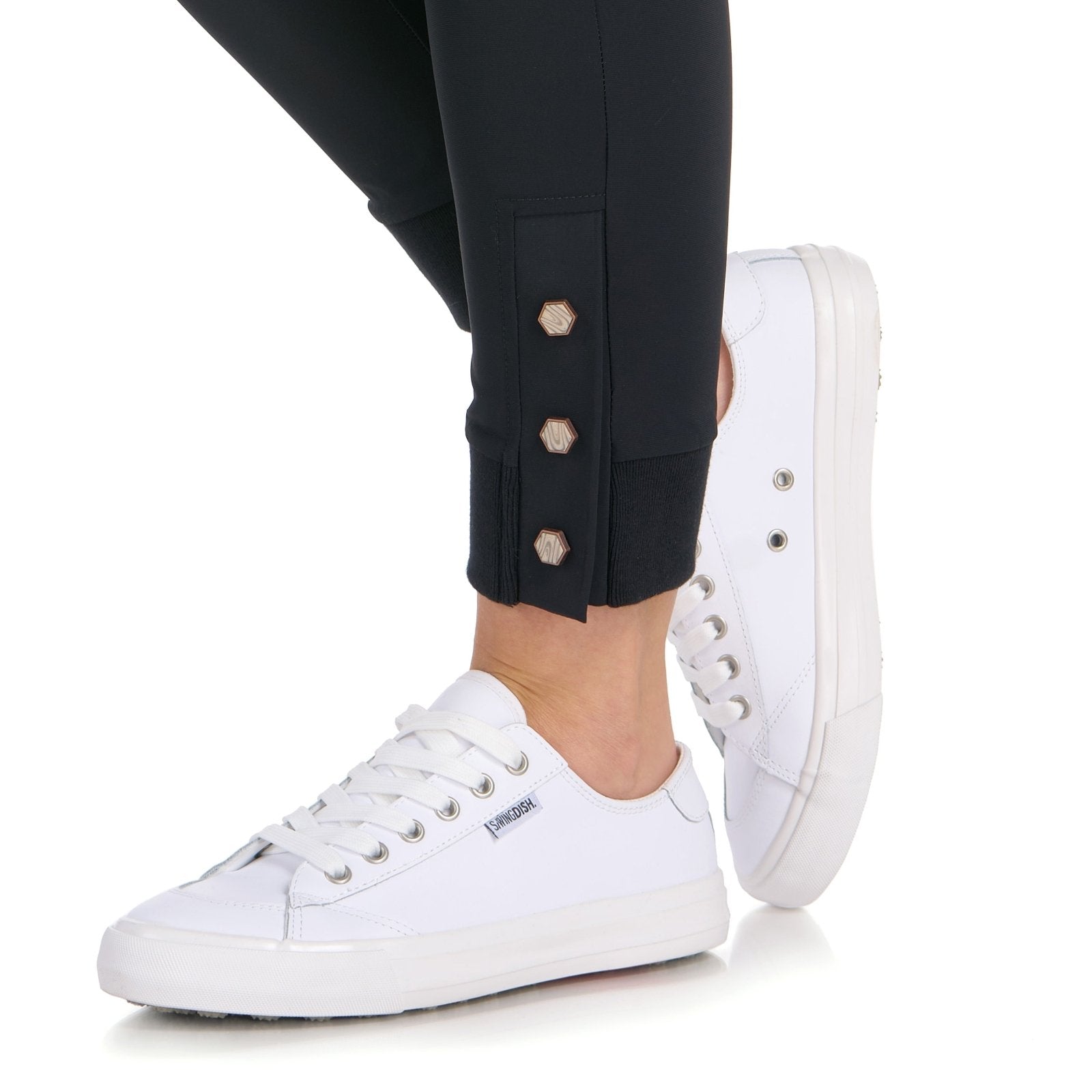 Ariana Slim Black Jogger - SwingDish Women's Golf and Tennis Pant