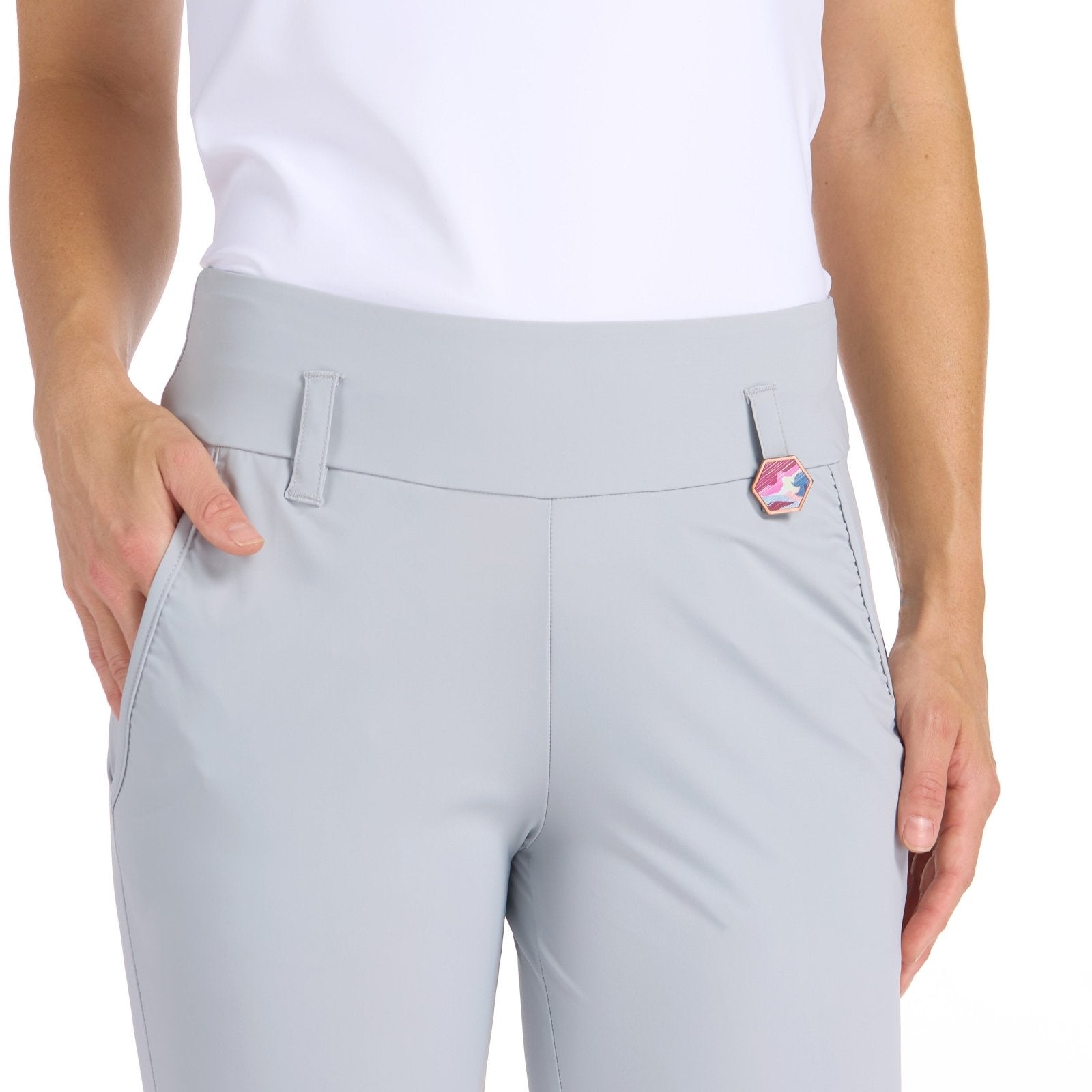 Ariana Slim Grey Jogger - SwingDish Women's Golf and Tennis Pant