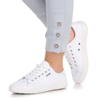 Ariana Slim Grey Jogger - SwingDish Women's Golf and Tennis Pant