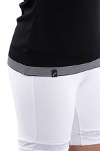 Woman Wearing SwingDish Autumn Black Top Product View 2