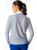 Woman Wearing SwingDish Boyfriend Pullover Product View 3