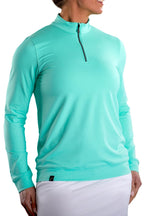 Boyfriend Pullover Mint Rear View | Women's Golf Jacket | SwingDish