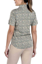 Caitlyn Mini Leopard Button Up Short Sleeve Shirt - SwingDish