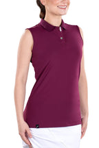Chanel Mulberry Tank Top | Women's Maroon Golf Top | SwingDish
