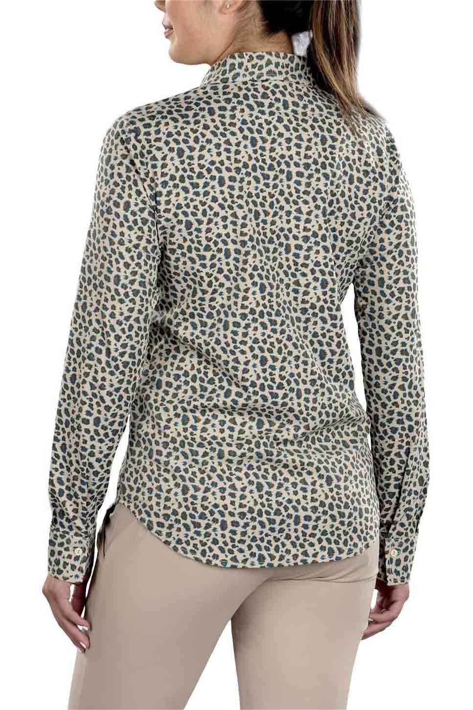 Charlene Mini Leopard Button Up Shirt - SwingDish