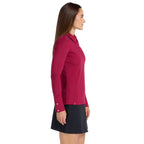 Clara Long Sleeve Crimson Top - SwingDish Women's Golf and Tennis Top