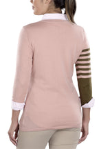 Woman Wearing SwingDish Dalia Crewneck Sweater Product View 2