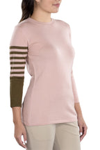 Woman Wearing SwingDish Dalia Crewneck Sweater Product View 5
