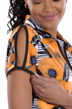 Woman Wearing SwingDish Dorothy Print Top Product View 2