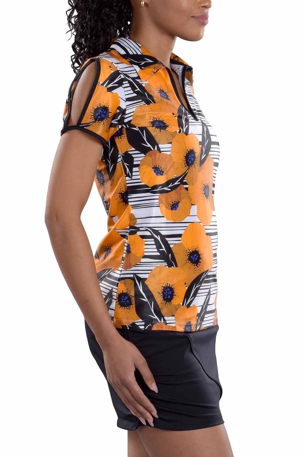 Woman Wearing SwingDish Dorothy Print Top Product View 1