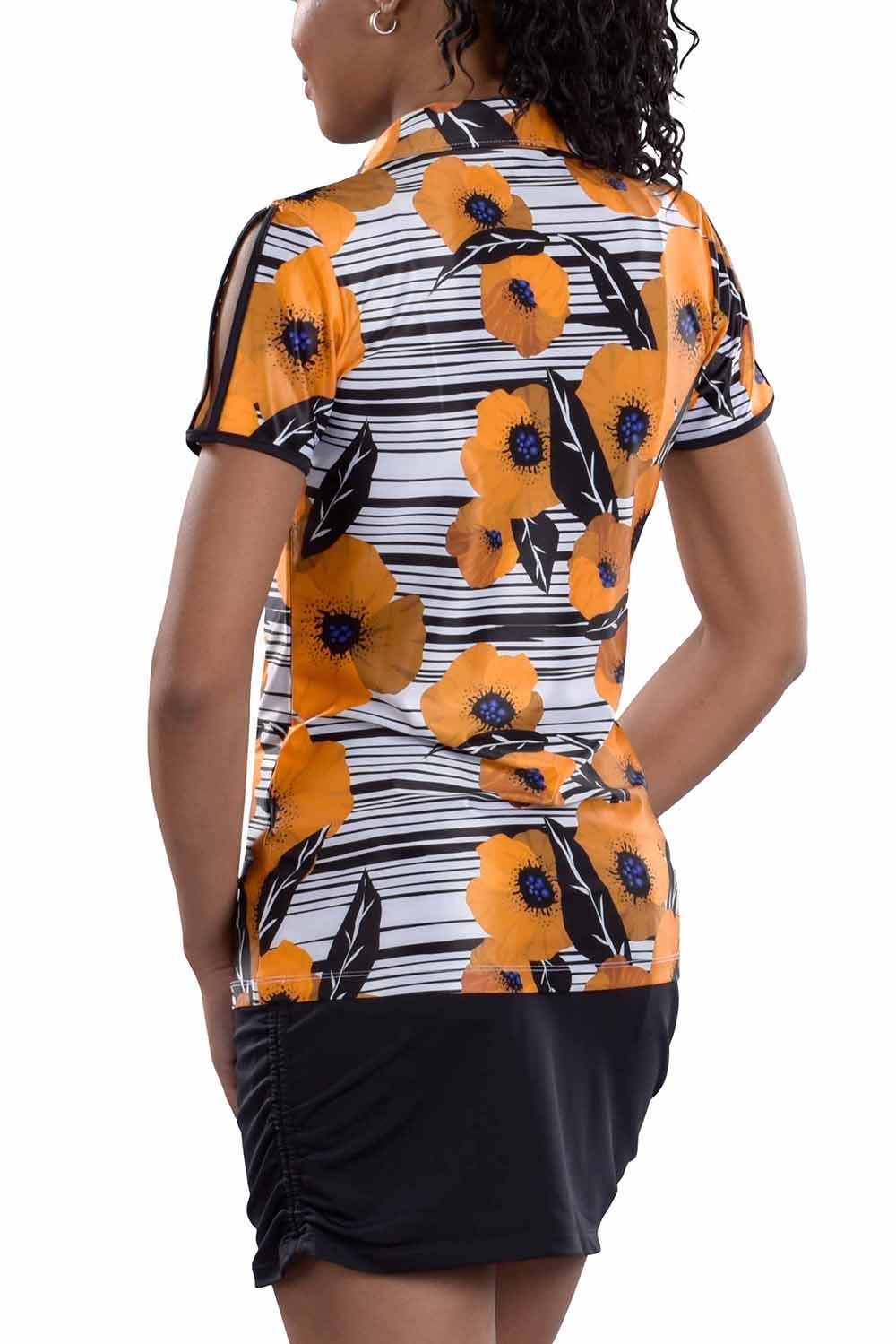 Woman Wearing SwingDish Dorothy Print Top Product View 3