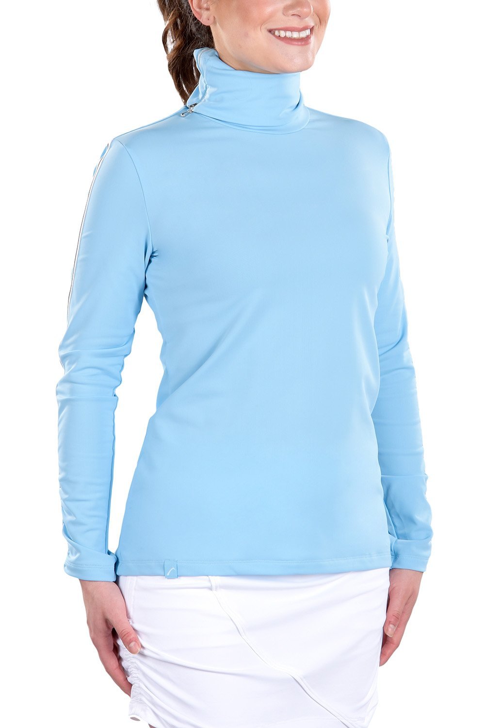 Ellie Cornflower Blue Top | Light Blue Women's Jacket | SwingDish