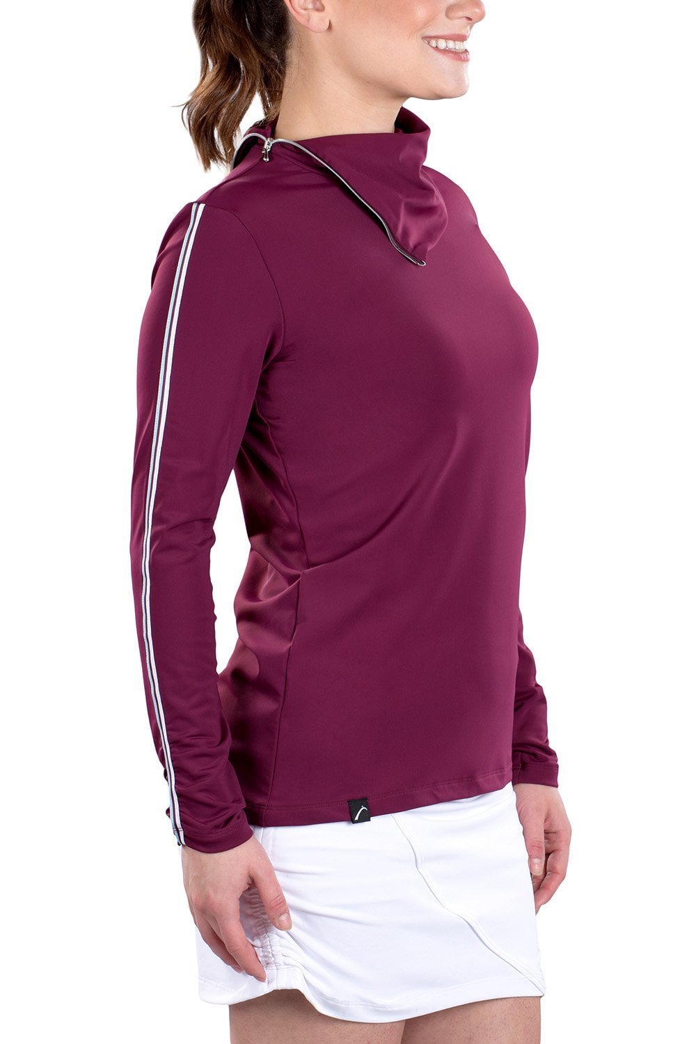 Ellie Mulberry Top | Women's Long Sleeve Maroon | SwingDish
