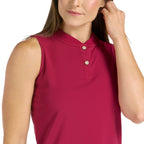 Emery Crimson Top - SwingDish Women's Golf and Tennis Top