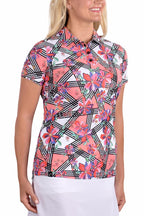 Flower Power Debbie Top - SwingDish Women's Golf and Tennis Tops