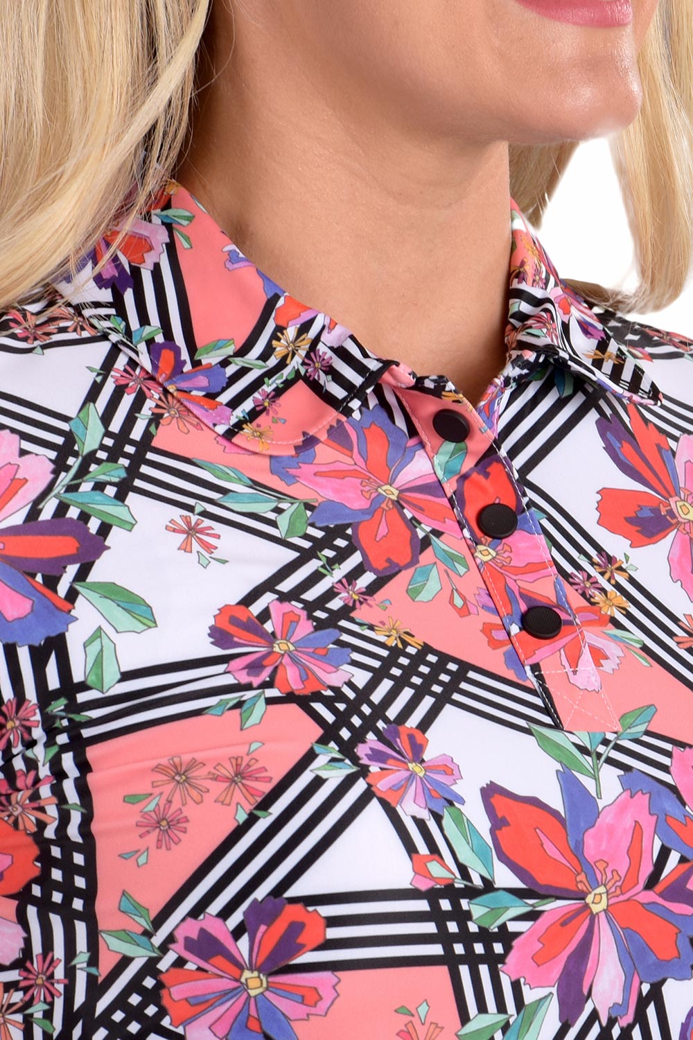 Flower Power Debbie Top - SwingDish Women's Golf and Tennis Tops