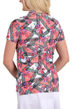 Flower Power Debbie Top - SwingDish Women's Golf and Tennis Tops