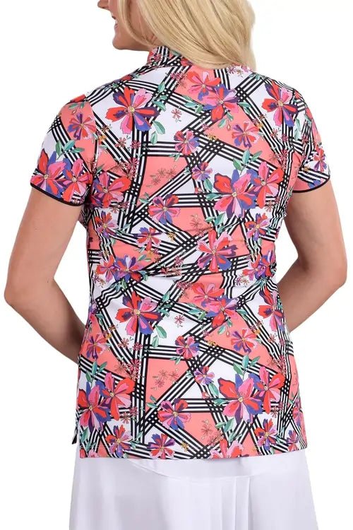Flower Power Mia Top - SwingDish Women's Golf and Tennis Tops