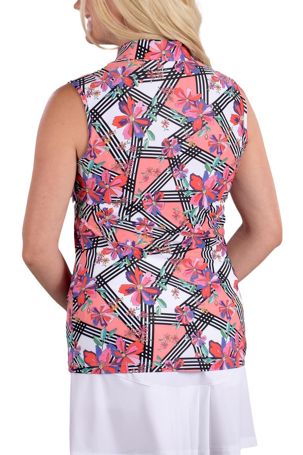 Flower Power Robyn Top Printed - SwingDish Women's Golf and Tennis Tops