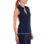 Woman Wearing SwingDish Gianna Solid Crew Top Product View 3