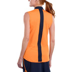 Woman Wearing SwingDish Gianna Solid Crew Top Product View 2