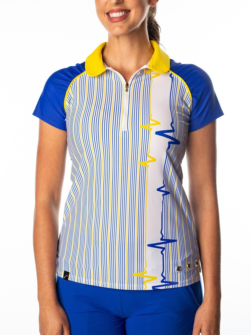 Woman Wearing SwingDish Grace Portrait Stripe Product View 1