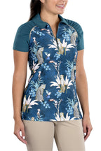 Woman Wearing SwingDish Grace Print Top Product View 1