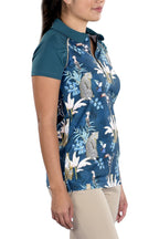 Woman Wearing SwingDish Grace Print Top Product View 2