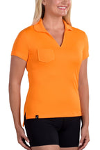 Woman Wearing SwingDish Harper Orange Product View 1