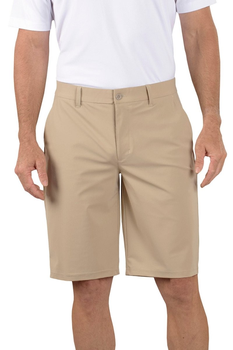 Icon 11" Inseam Short in Khaki - SwingDish Women's Golf and Tennis TRUE