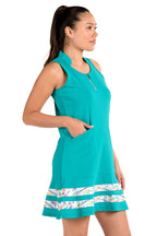 Josie Teal Dress - SwingDish Women's Golf and Tennis Dress
