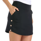 Julia Black Skort - SwingDish Women's Golf and Tennis Skort