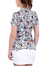 Karina Mosaic Print Top Rear View | Women's Mosaic Top | SwingDish