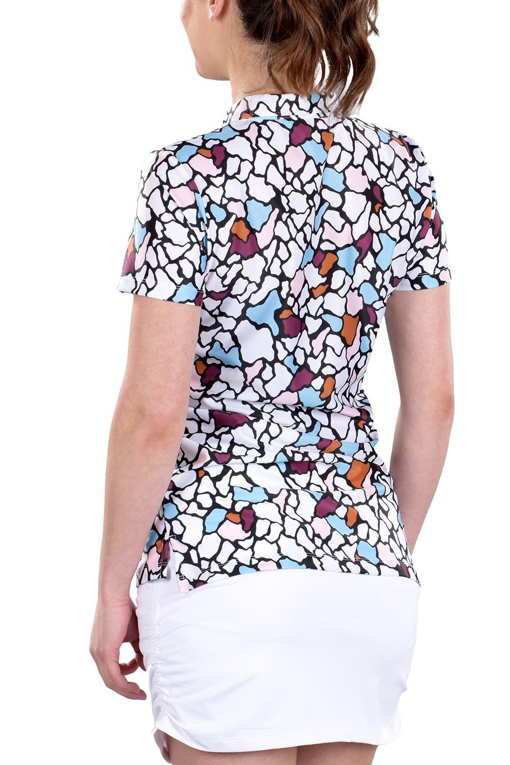 Karina Mosaic Print Top Rear View | Women's Mosaic Top | SwingDish