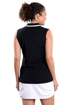 Kelly Sleeveless Top in Black - SwingDish Women's Golf and Tennis Tops