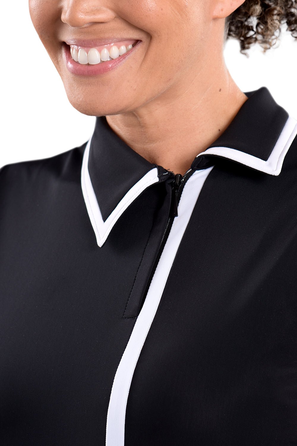 Kelly Sleeveless Top in Black - SwingDish Women's Golf and Tennis Tops