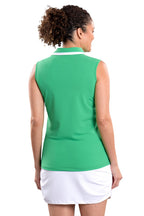 Kelly Sleeveless Top in Green - SwingDish Women's Golf and Tennis Tops