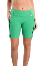 Lia Green Short - SwingDish Women's Golf and Tennis Shorts